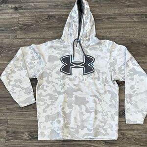 Under Armour White and Gray Camo Hoodie
